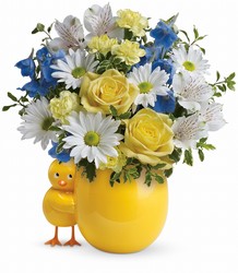 Teleflora's Sweet Peep Bouquet - Baby Blue from Schultz Florists, flower delivery in Chicago